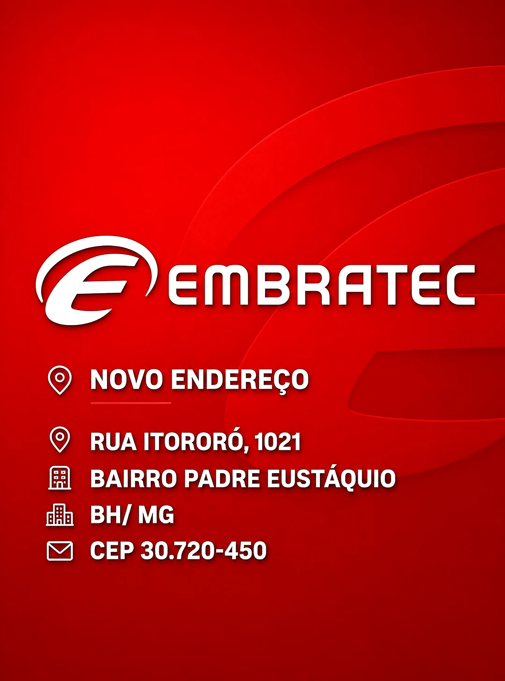 Novo endereço EMBRATEC